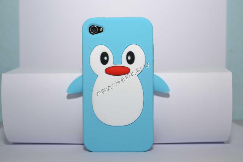 IPhone5立体企鹅�缡只�保护套